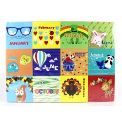 Baby's Socks First Year Sock Holiday Monthly 0-12 Months 12 Pair Boy Girl New