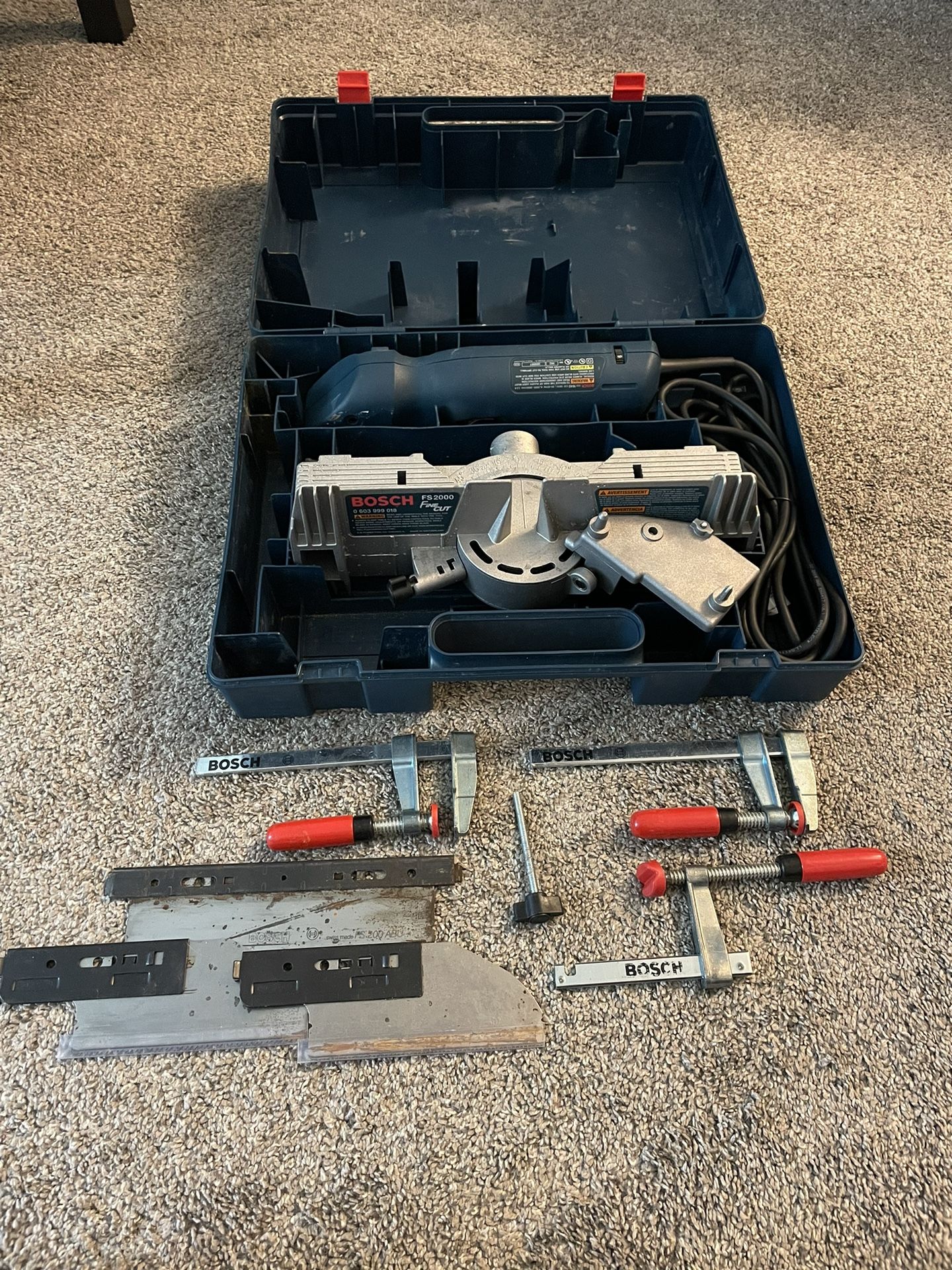 Bosch 1640VS Fine Cut Saw FS2000 Miter Table Blades and Case