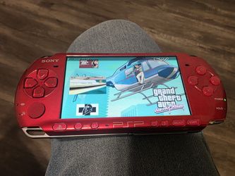 Playstation Psp 3000 Red Mod--ded Video Game Console