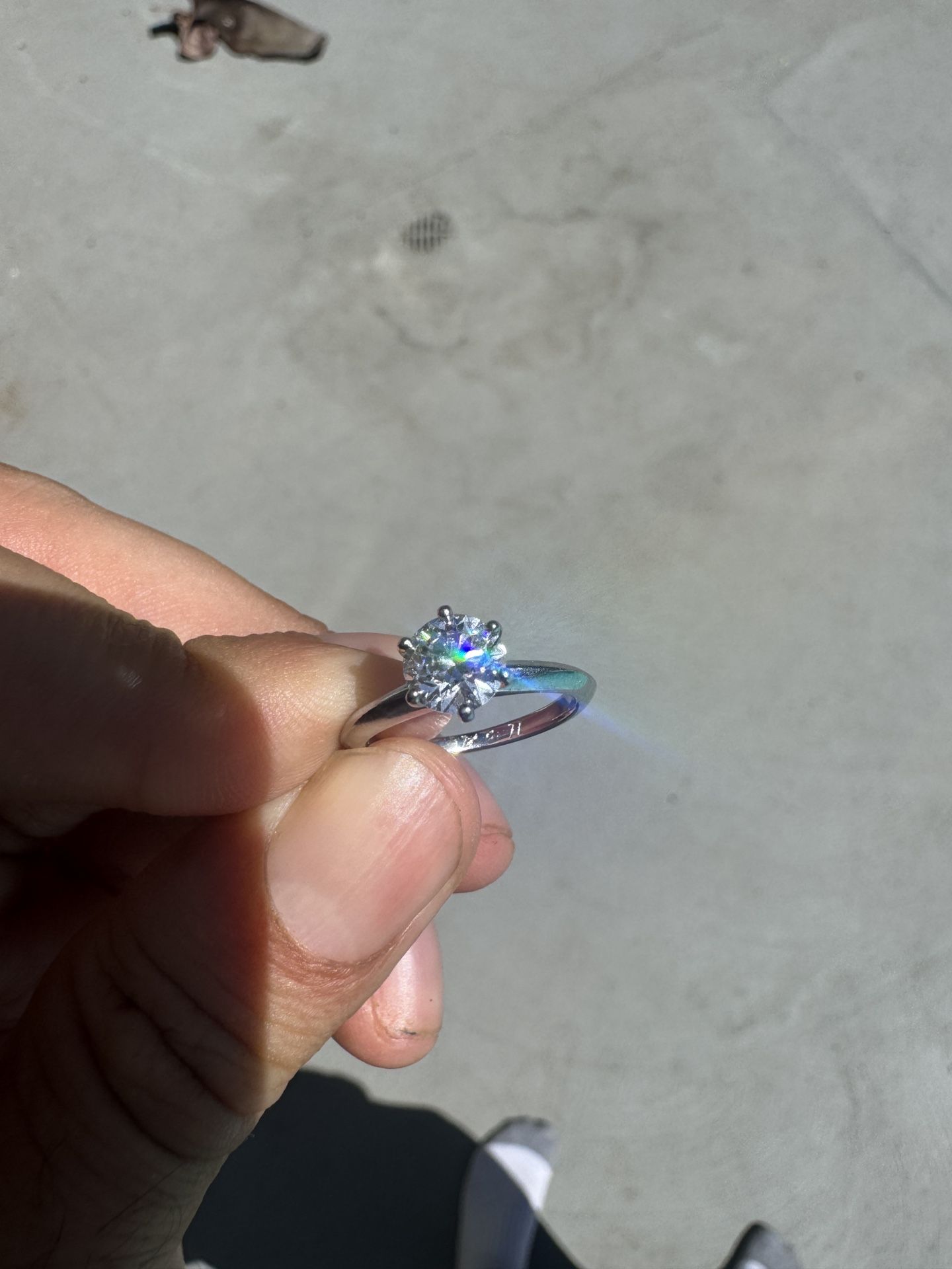 Tiffany & Co. 1.02ct F VVS2 Diamond Ring 2019 W/ Box & Papers Laser Etched Origin Report Size 5.25