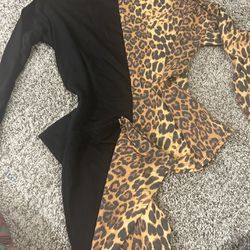 Cheetah Abstract Co Ord Two Piece Set Small 
