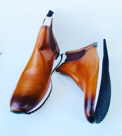Brown Leather Chelsea Boots In Sizes 8-12