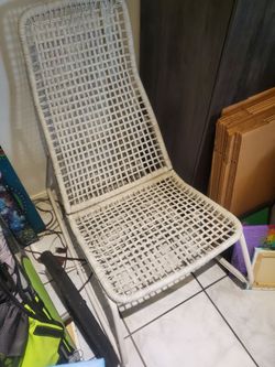 White outdoors rocking chair
