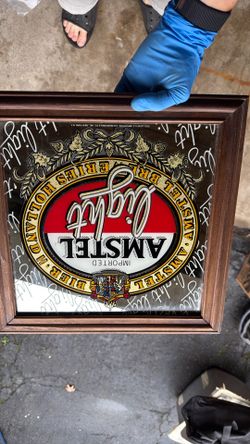 Amstel light framed mirror logo $20.00 vintage