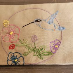 Hummingbird Floral Cloth Wallet