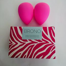 Brono makeup sponge blender pink microfiber velvet 2 pack New