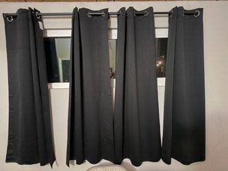 Black blackout curtains
