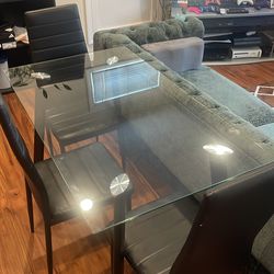 Glass Table and Chairs
