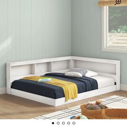 Teddy Twin Platform Standard Bed With Bookcase