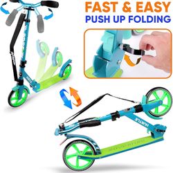 ## Folding Kick Scooter with Adjustable - Alloy Anti-Slip ##