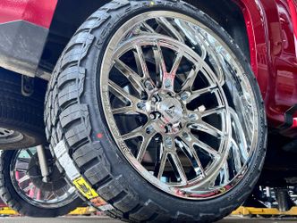 24X12 AXE WHEELS WITH 35125024 TIRES WE FINANCE 