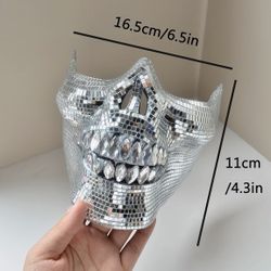 Rhinestone Skull Mask 
