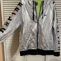 Victoria Secret Pink Retired Silver Jacket