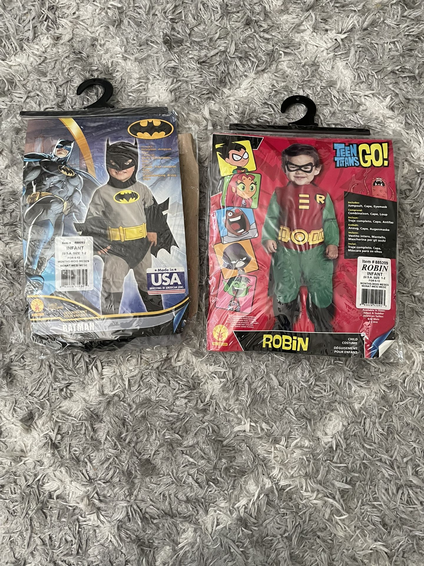 Batman And Robin Costumes 6-12 Months