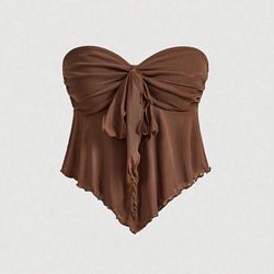 Brown Crop Top