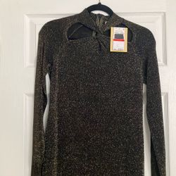 Black & Gold Long sleeve Michael Kors Dress