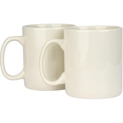 BYCNZB 30oz Super Large Ceramic Coffee Mugs Large Handles Set of 2 (Cream)