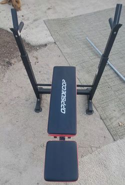 Oppsdecor Weight Bench with Squat Rack.Does not include weights.