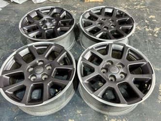 (4) 18" OEM Jeep Gladiator Overland Grey Machined wheels 5x127 5x5 Wrangler