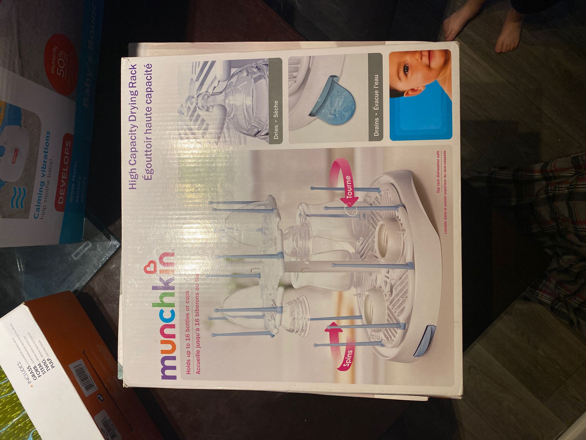 Baby bouncer/bather/sterilizer/drying racks
