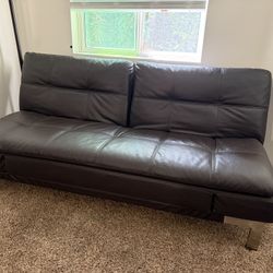Leather Futon Couch With Headrest