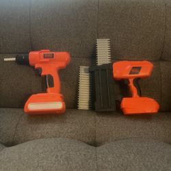 Kids Black And Decker Nail Gun And Drill Make Sounds