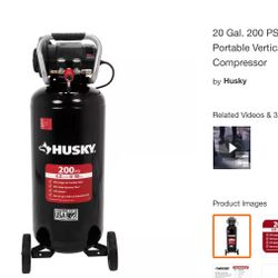20 Gal. 200 PSI Oil Free Portable Vertical Electric Air Compressor
