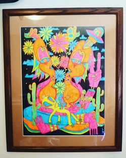 Psychedelic black light art