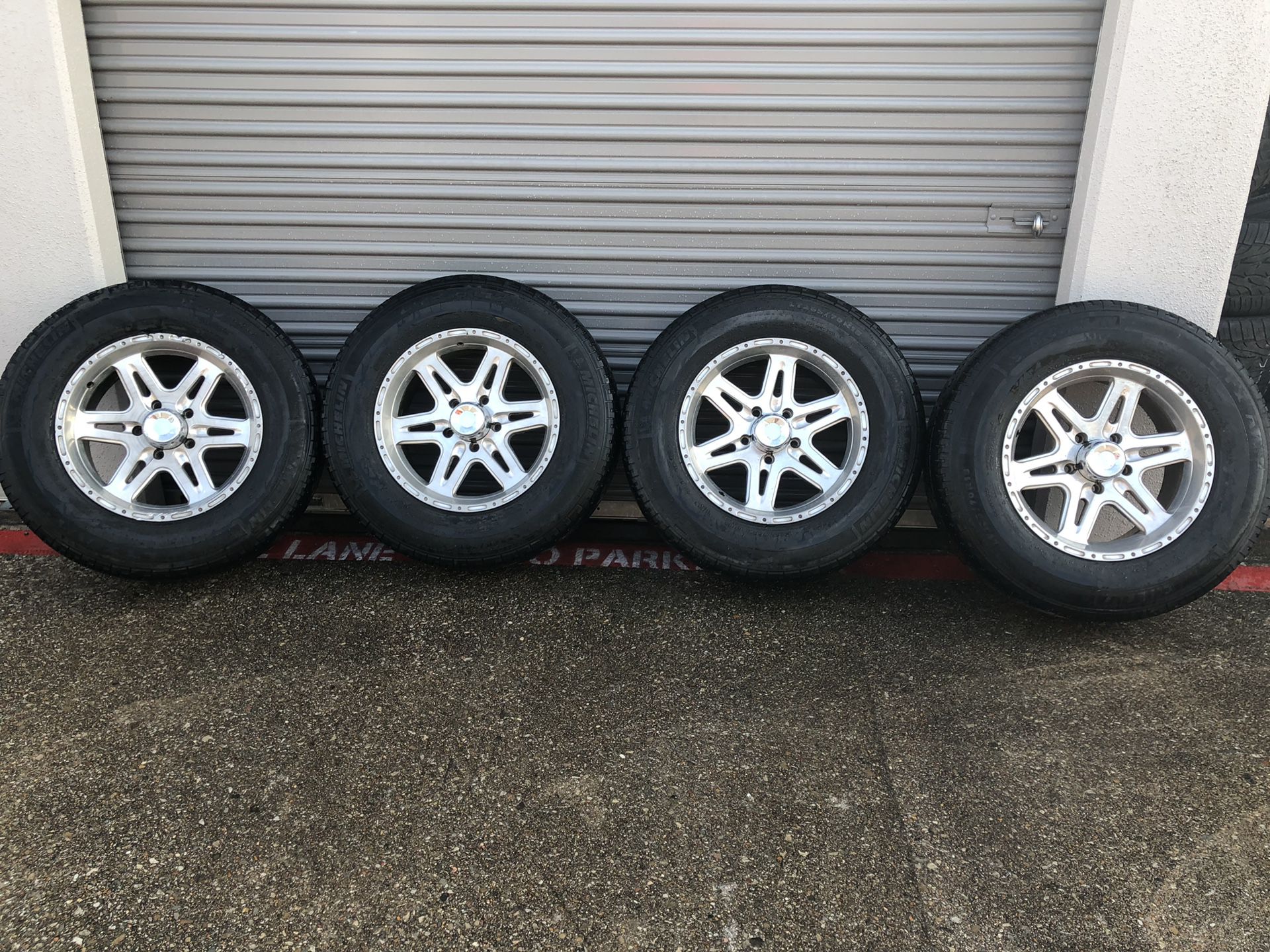 18” alloy rims with tires