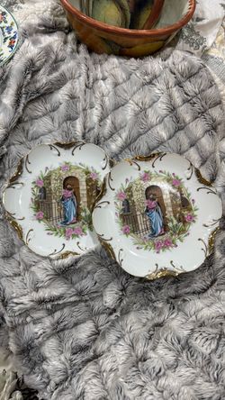 Vintage Jesus Knocking On The Door Decorative Wall Plate 18 Kt Gold Trim Japan