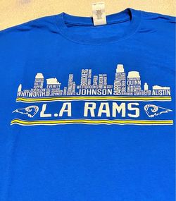 Gildan L.A. Rams Skyline Player Names Graphic T-Shirt Size XL