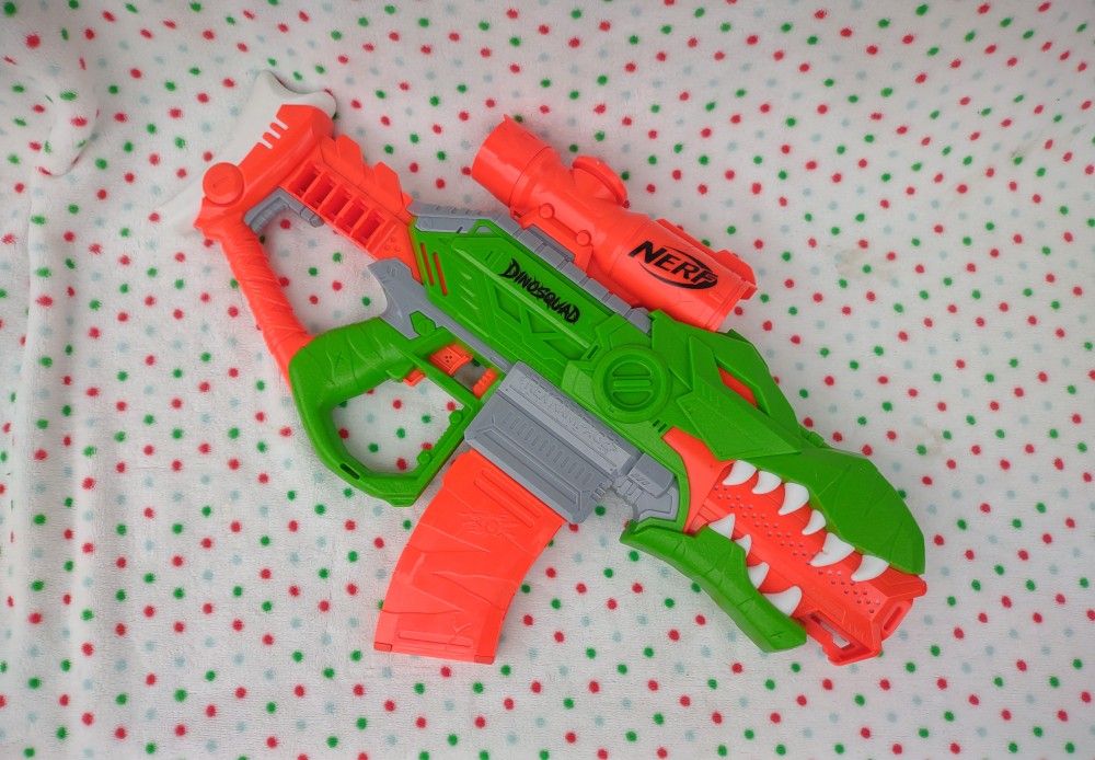 Nerf Dinosquad Rex-Rampage Motorized working Blaster 10 Dart Clip, No Darts