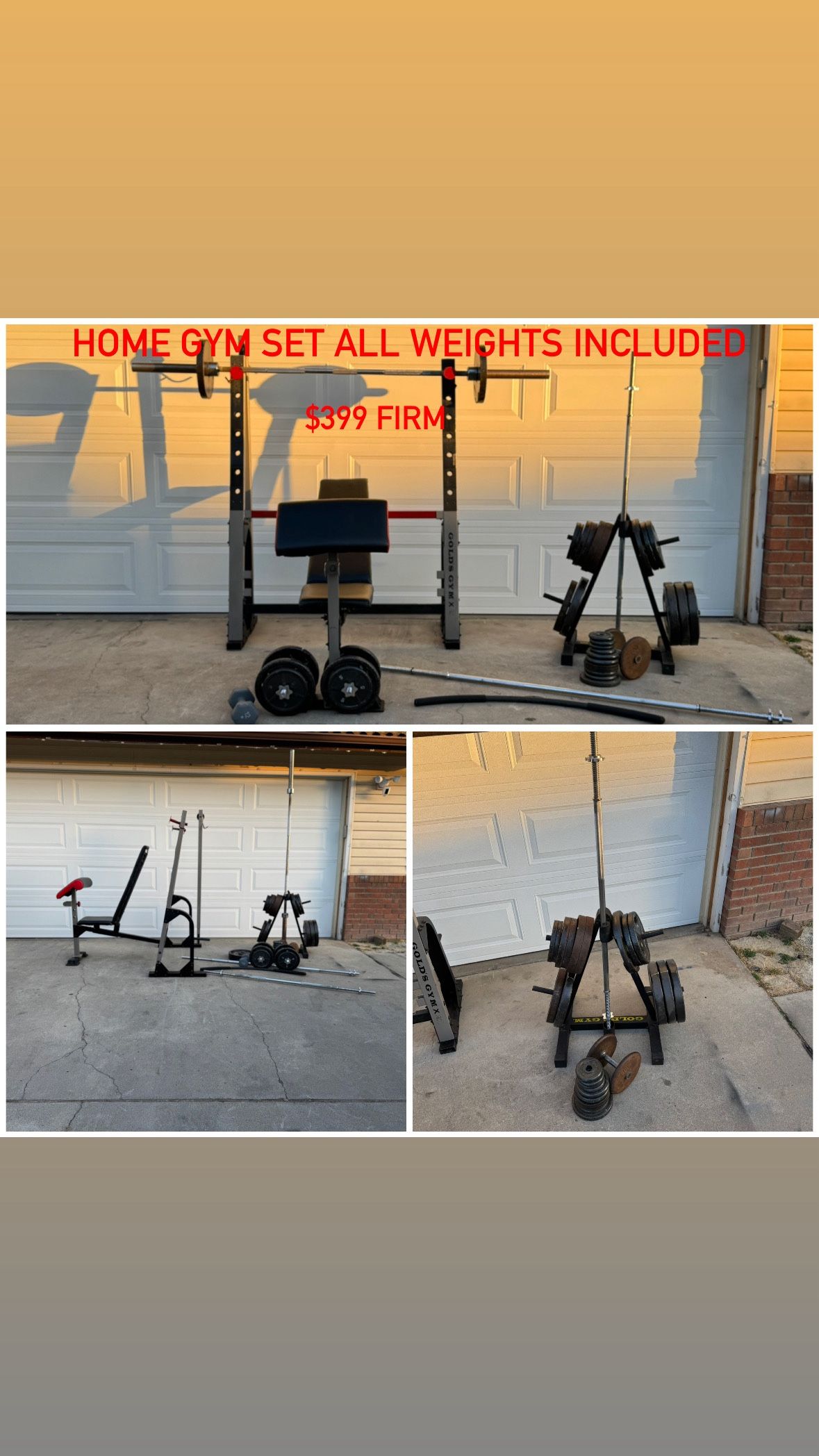 Home Gym Set All Weights Included