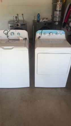 GE washer and dryer set.
