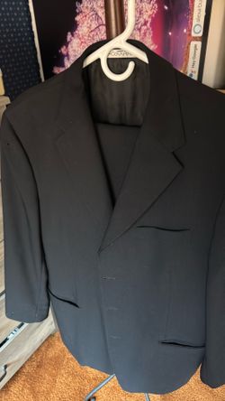 Black wool suit 44 regular