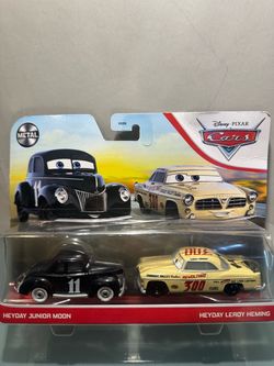 PENDING…Disney Pixar Cars Mattel Heyday Junior Moon & Heyday Leroy Heming 2-Pack
