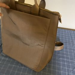 Stylish brown tote bag backpack