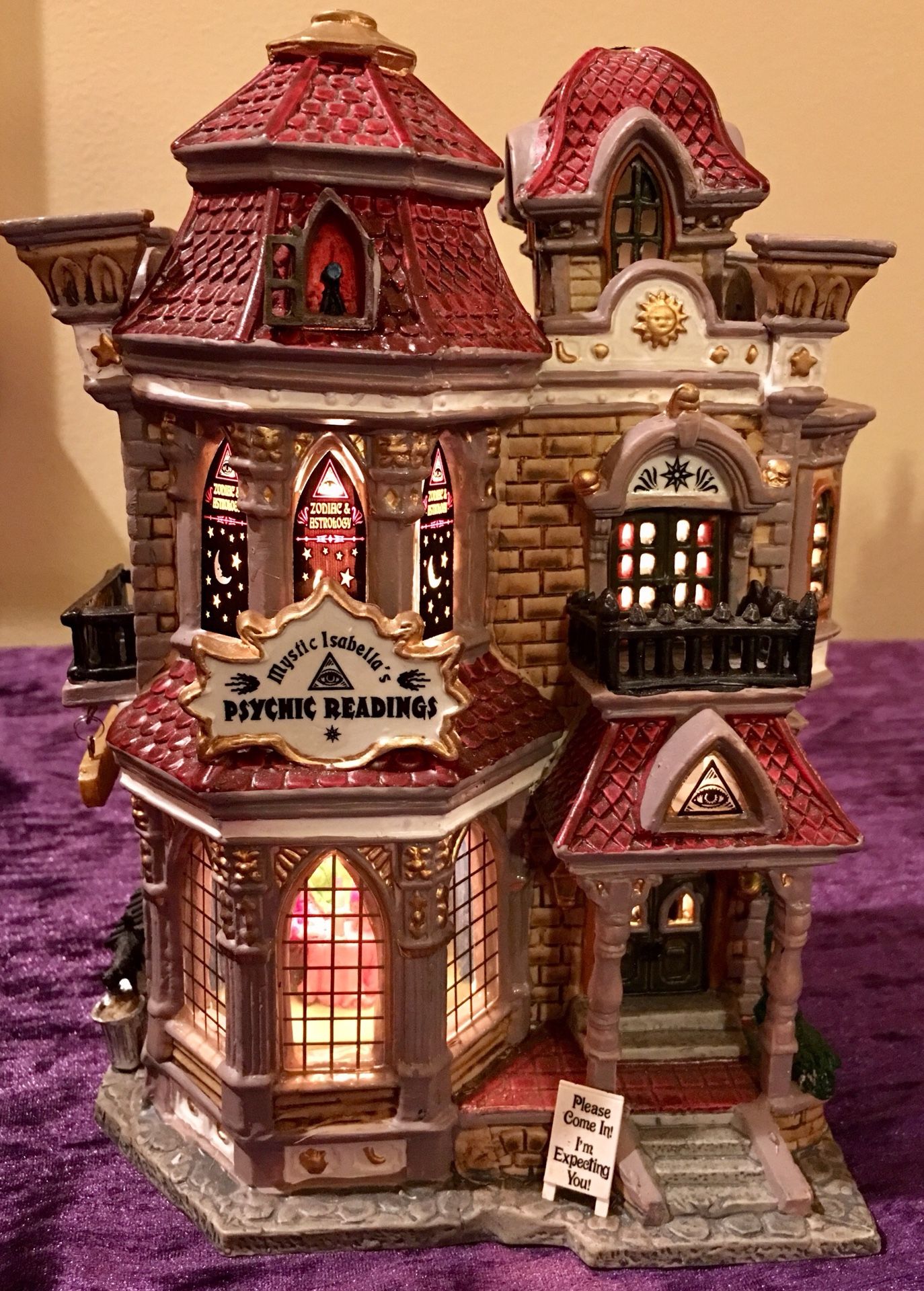 Lemax Halloween Psychic Readings Light Up House