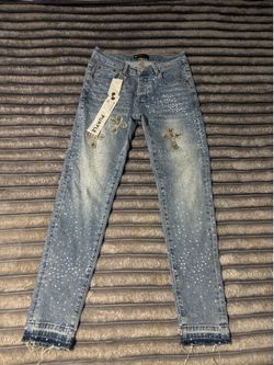 Purple jeans