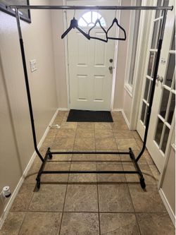 Adjustable Rolling Clothing Rack