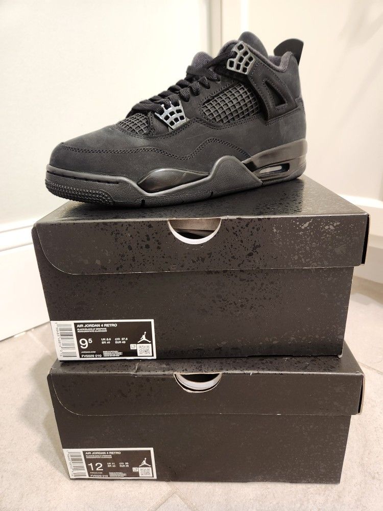 Jordan Retro 4 "Black Cat" (Size 12 & 14)