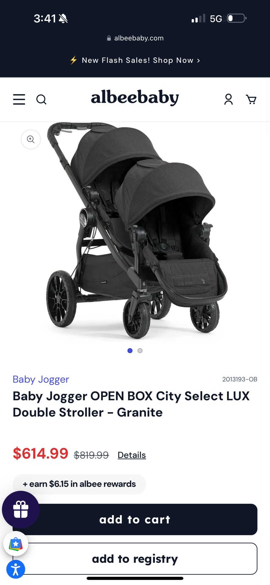 Baby Jogger City Select Lux Double Stroller