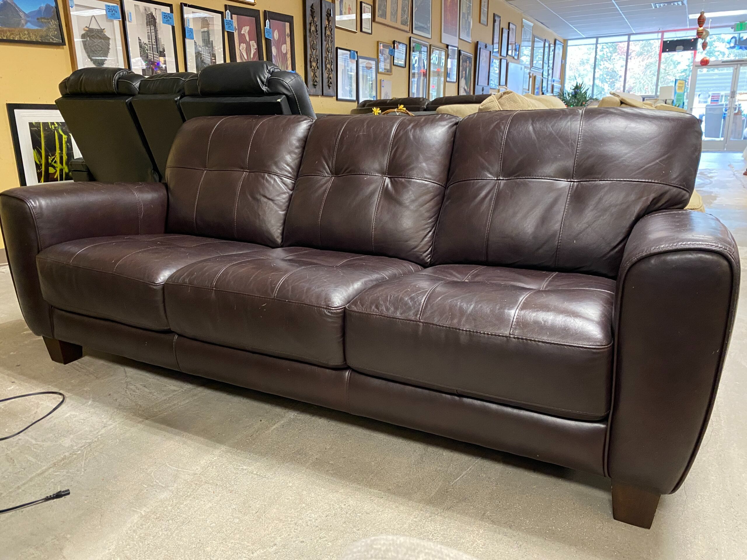 MACY’S Chocolate 3-Seat Sofa