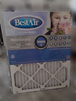 BestAir 3000 (qty 1) Pleated Air Filter Merv 13 16" × 21" × 1".