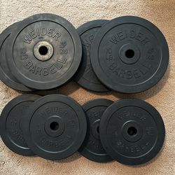 (4) 10 Lb & (4) 5 Lb Rubber Weight Plates 