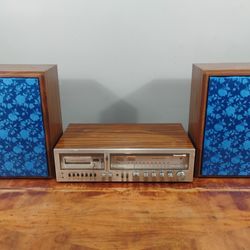 Vintage Panasonic Stereo With Acoustics1 Speakers