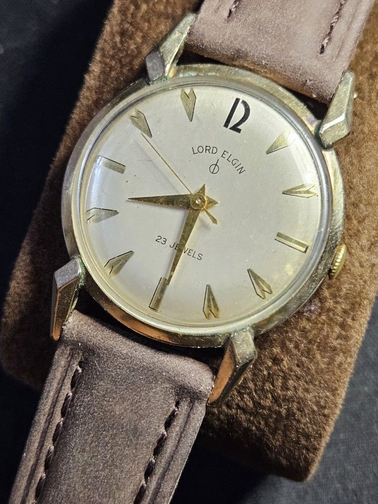 1958 Lord Elgin 775 23 Jewel 10K RGP Mens 33mm Vintage Manual Watch