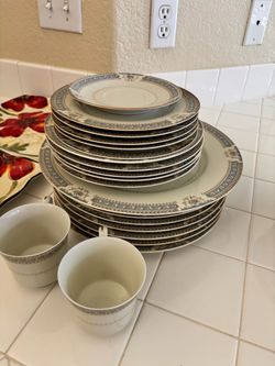 Plates and two cups