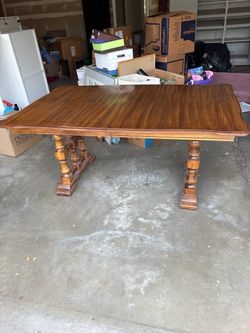 Table and six chairs