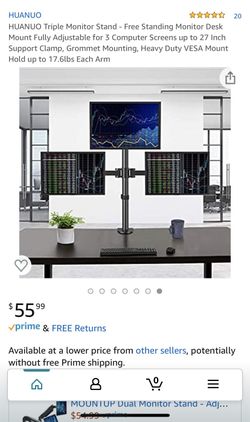 Triple monitor stand